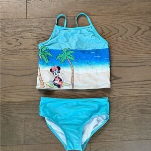Disney cruise Minnie Mouse 2 pice girls swimsuit size 9/10